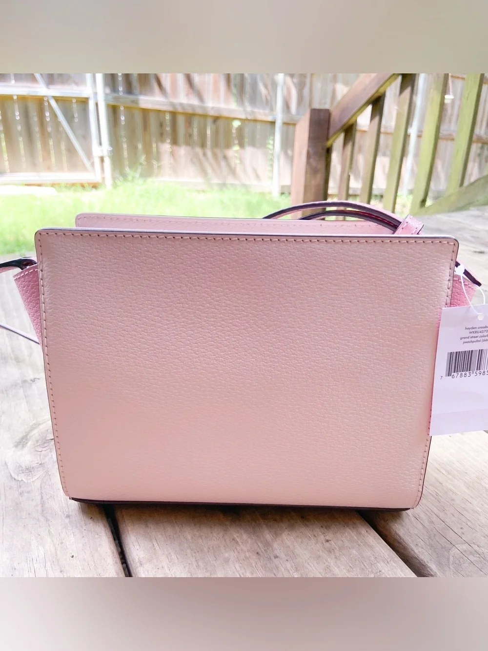 Kate Spade Grand Street Hayden Leather Crossbody Bag Pink Color Block BalletCore